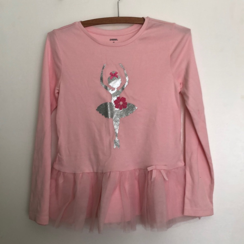 Gymboree Pink TuTu Ballet Long Sleeve Dress Top 10